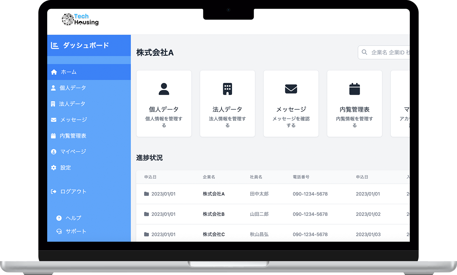 TechHousing Dashboard